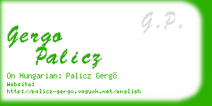 gergo palicz business card